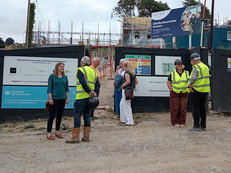 A photograph showing the meeting of partners in the Bicclescombe project.